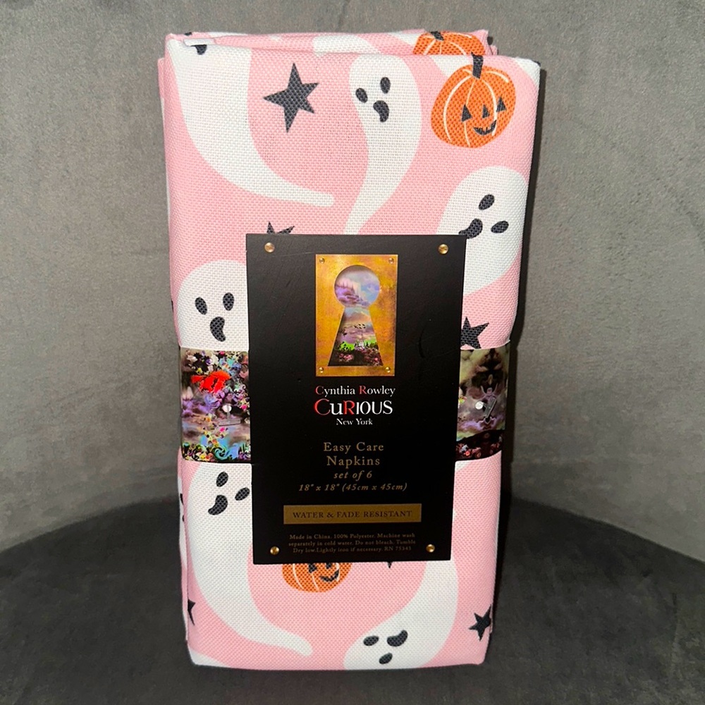 Pink ghost napkins set of 6